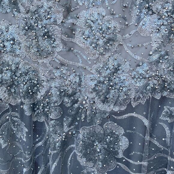 Mac Duggal Jewel Encrusted Long Sleeve Square Neck Gown 20285 NWT - Picture 7 of 9